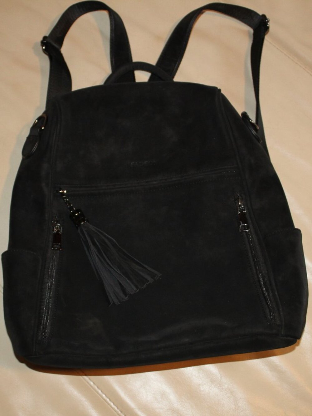 Laptop Backpack Purse - Large Designer PU Leather Travel Bag Tassel by FADEON